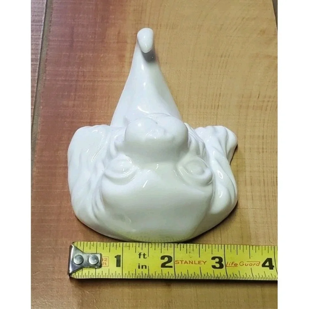 Springer‎ Spaniel Dog Head Figurine Wall Hook Hanging White Ceramic